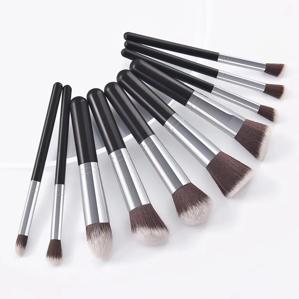 10PCs Minin Makeup Brush Set Cosmetict Makeup For Face Make Up Tools Women Beauty Professional Foundation Blush Eyeshadow