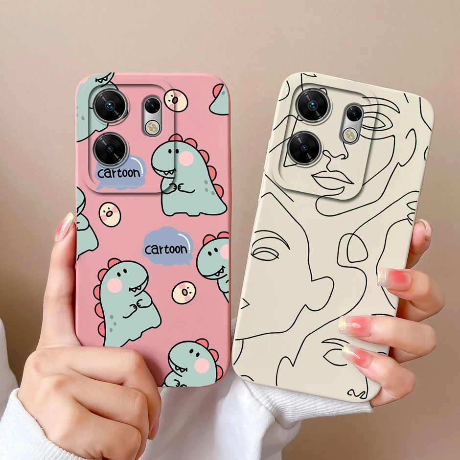 Cases For Infinix Zero 30 4G 5G Fashion Simplicity Cartoon Silicone Phone Cover For Infinix Zero30 4G 5G 6.78 Inches Soft Fundas