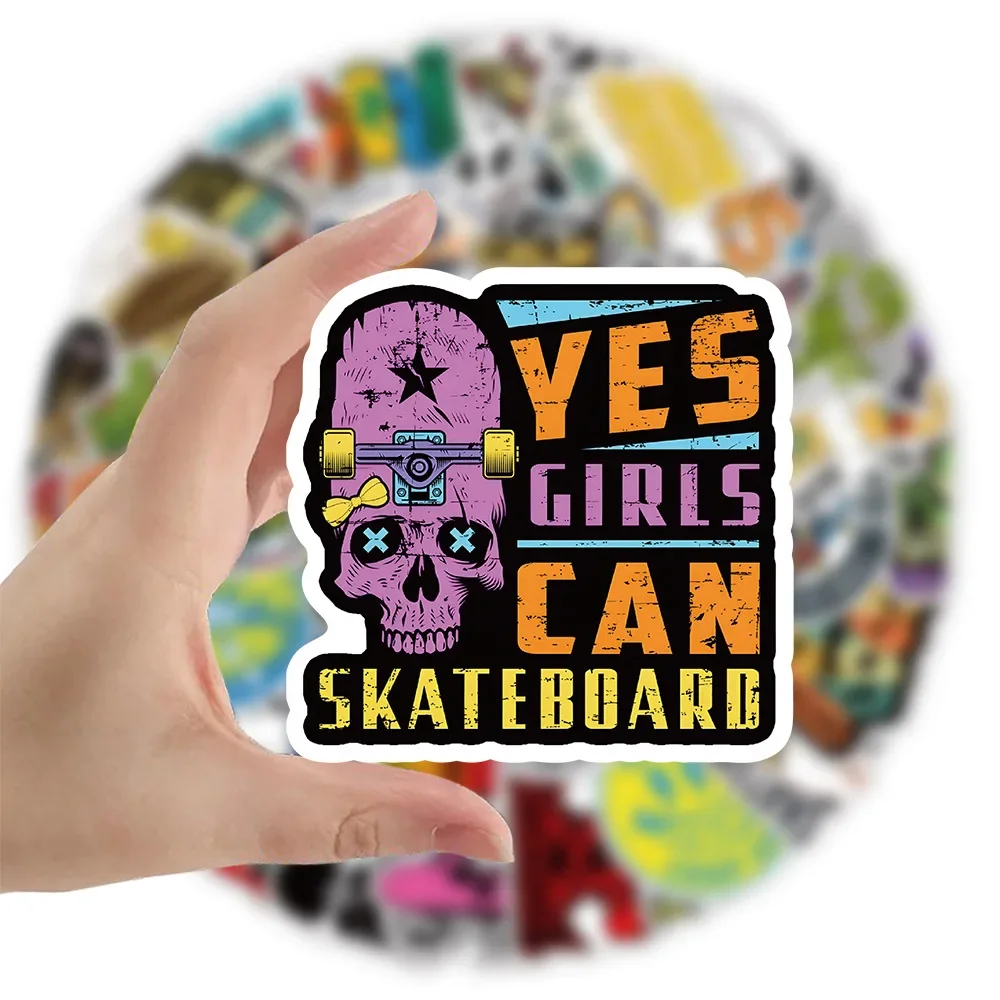 10/52 قطعة الأسطوانة سكيت متزلج فتاة بوي ملصقات ل لوح التزلج القرطاسية DIY بها بنفسك حساب اليد ملصق الجمالية سكرابوكينغ المورد #6