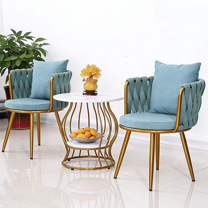 Table and chair combination, café, courtyard lounge chair, chair, balcony woven rattan