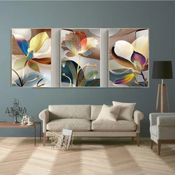 triptych Diamond Art Mosaic Abstract Lily Diamond Painting 3 Pcs Pictures Of Rhinestones DIY Embroidery Cross Stitch Wall Decor