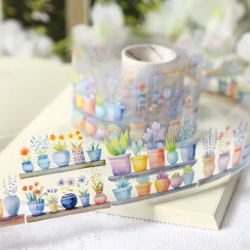 Grow Happy Mood Serie 6, Pflanzenlandschaft, Washi Tapes, Ins-Stil, Tagebuch, DIY-Dekoration