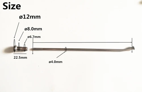 Imagen 2 del producto Radios de acero inoxidable para motocicleta, radios todoterreno de 170/173/180/192/197/204/209/225/238mm, 18 unidades por lote
