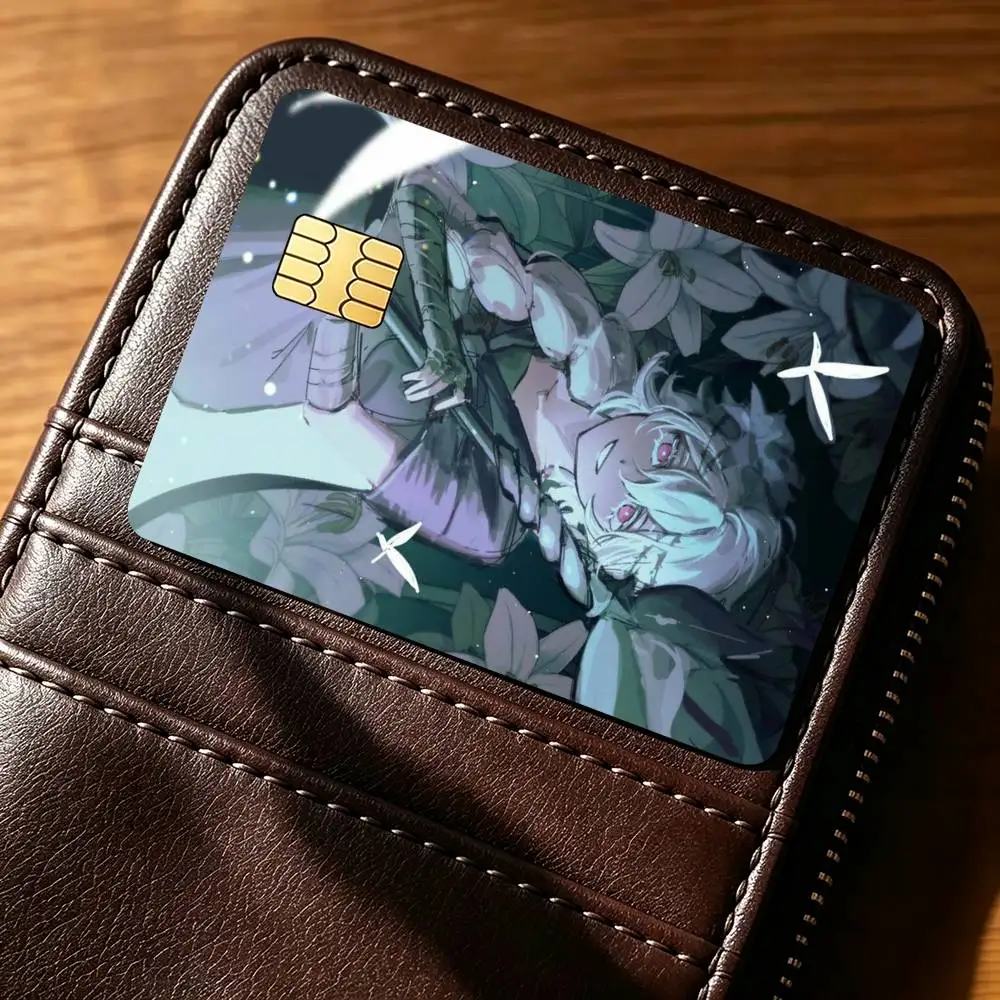 W-White Lily C-Cookie Run Kingdom Credit Card HD Stickers Game Card Decal Small Chip Waterproof