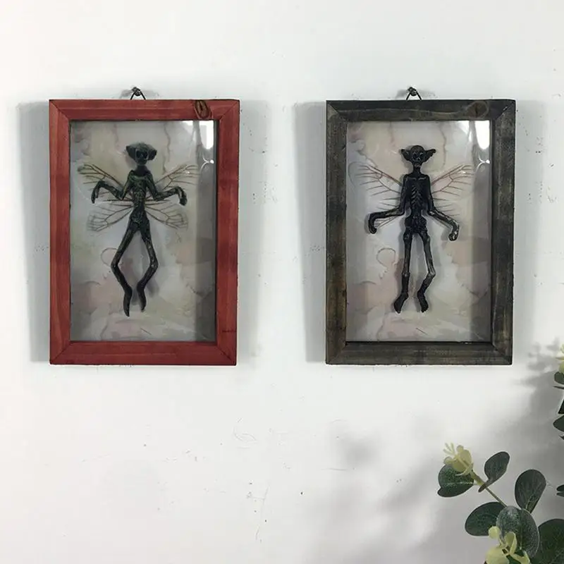 Black Gothic Ghost Photo Frame, Square Wall Art