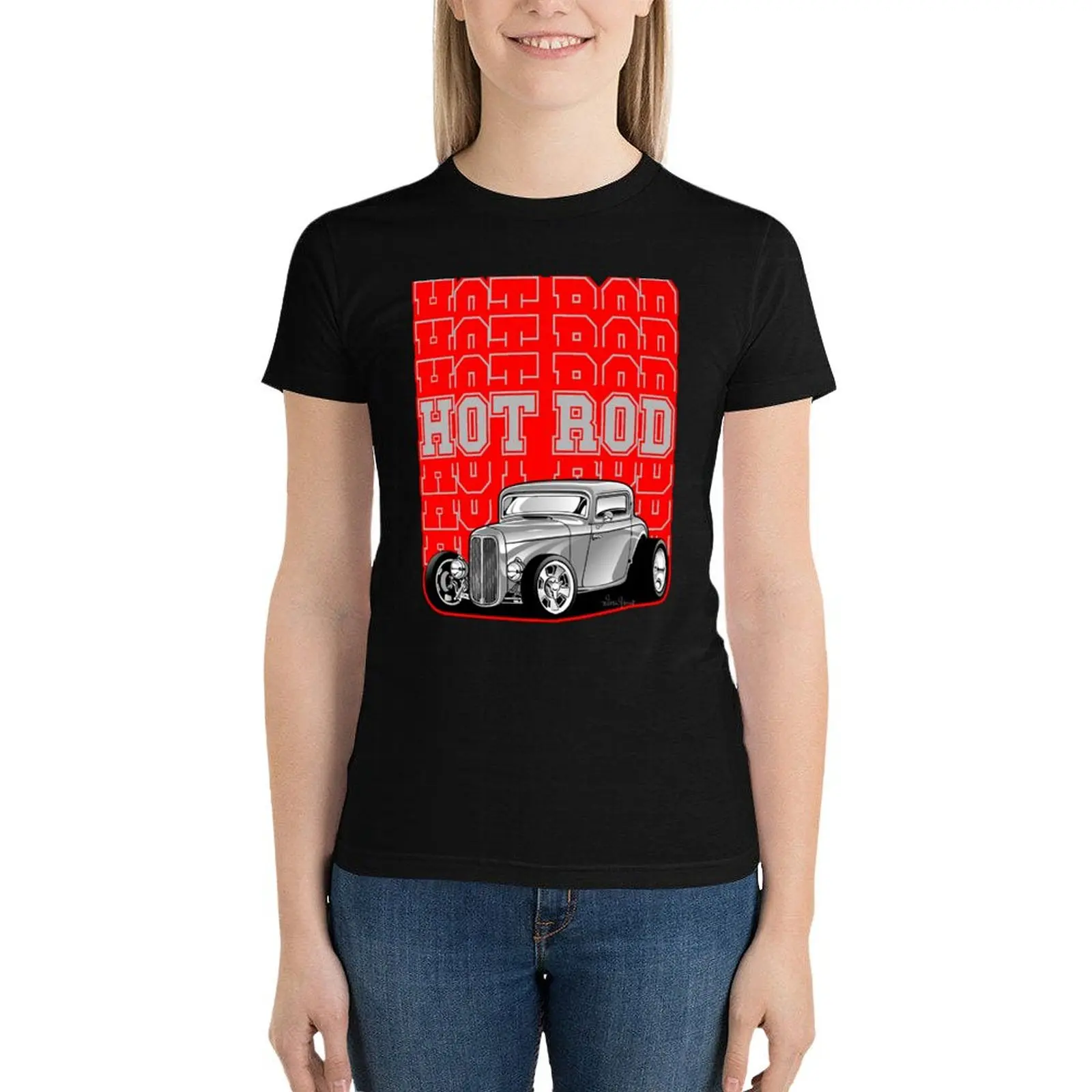 

Hot Rod Word Art V1 T-Shirt animal print shirt for girls plus size tops Summer Women's clothing