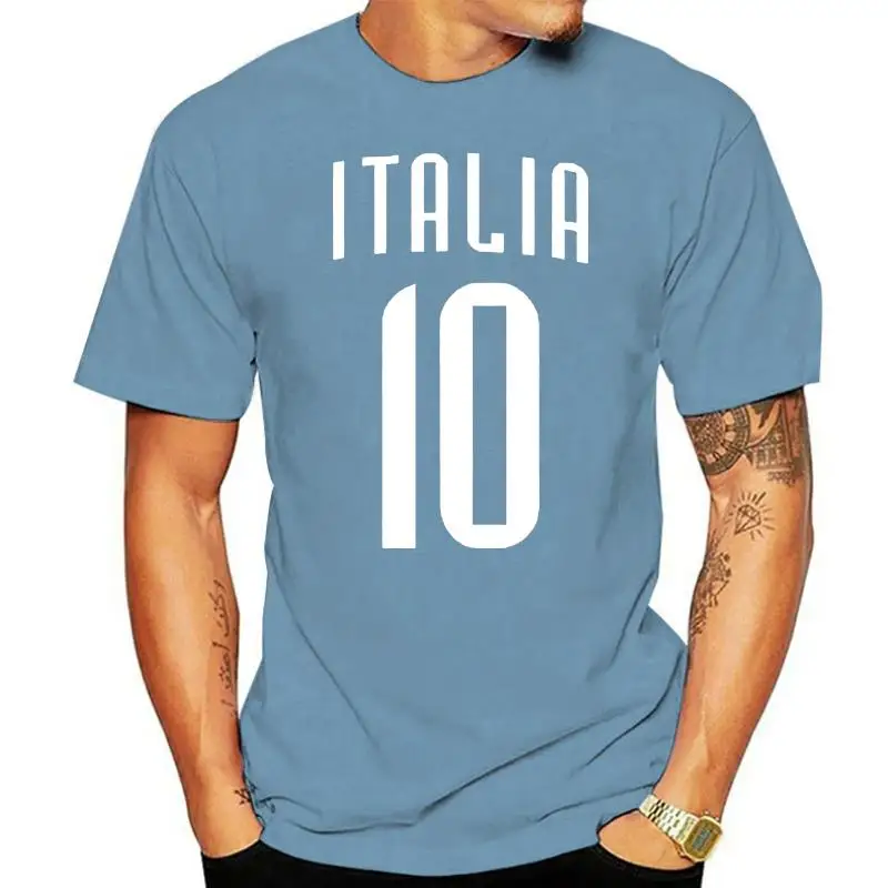 Nuovo 2022 estate uomo 100% cotone O collo Italien t-shirt Blau Br-10 2022 Jersey Trikot Nummer 10 Italia sockers Tee Shirts