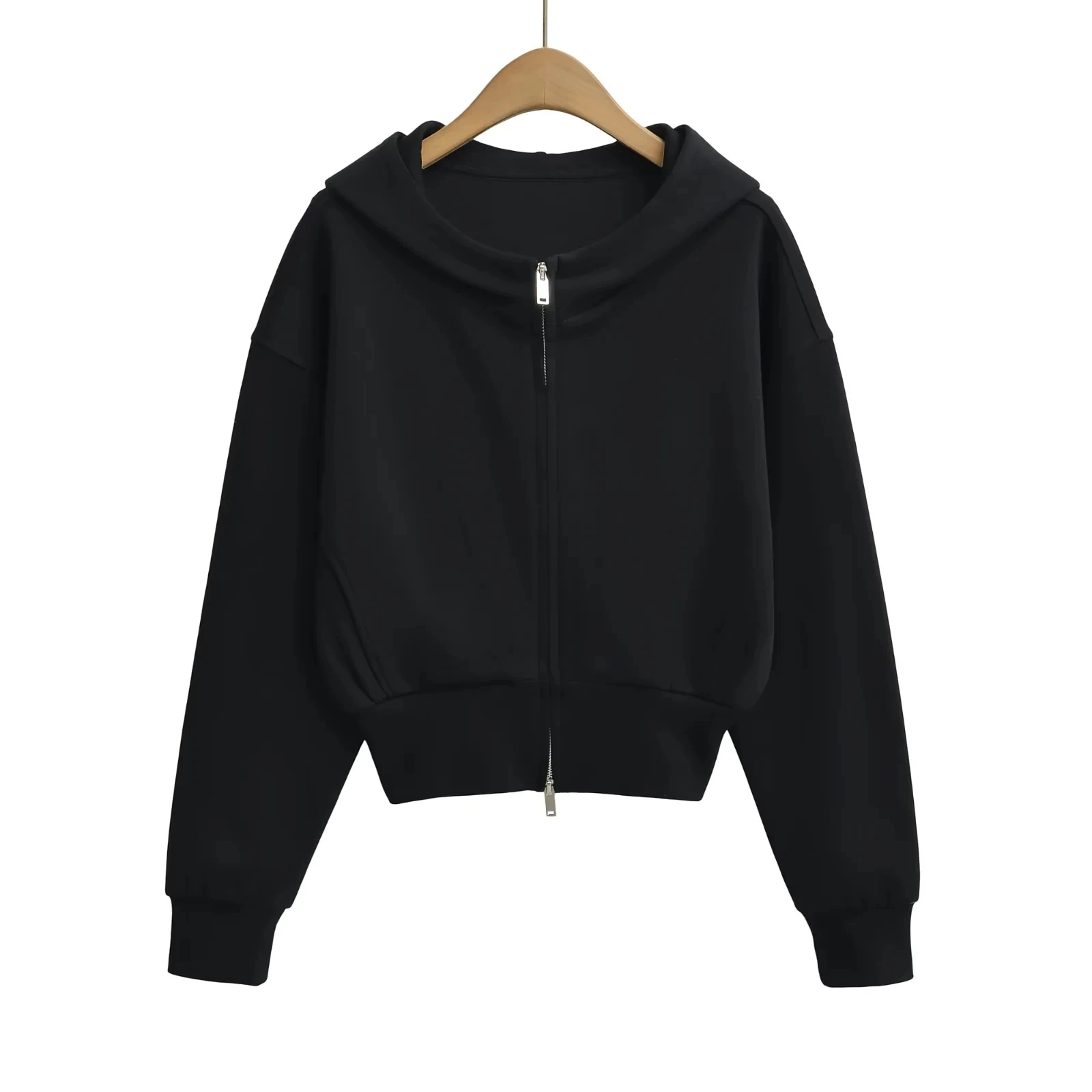 American Sle Loose Air Layer Hoodie Damen Frühling Herbst Vielseitig Slim ort Cardigan Jaet Zipper Hat irt