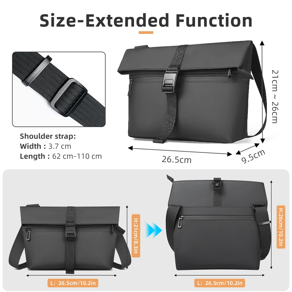 HcanKcan Men's Crossbody Bag Casual Waterproof Women's Shoulder Bags Multifunctional Handbag Man Luxury Designer Messenger Pack