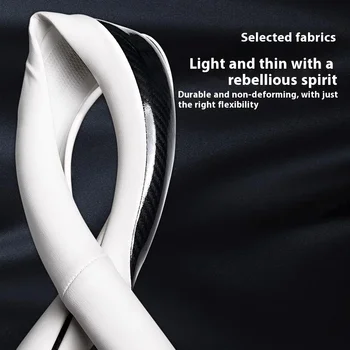 Potah volantu z uhlíkových vláken z kůže pro Mercedes Benz ABCE CLA GLA GLC Class W204 W205 W212 W213 autodoplňky 8 nejlepší prodej Kryt volantu W204 - №6