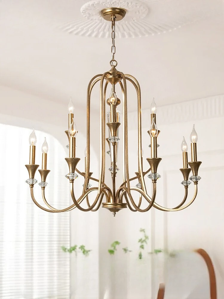Chandelier French villa loft duplex empty study bedroom living room dining room lamp stairwell chandelier