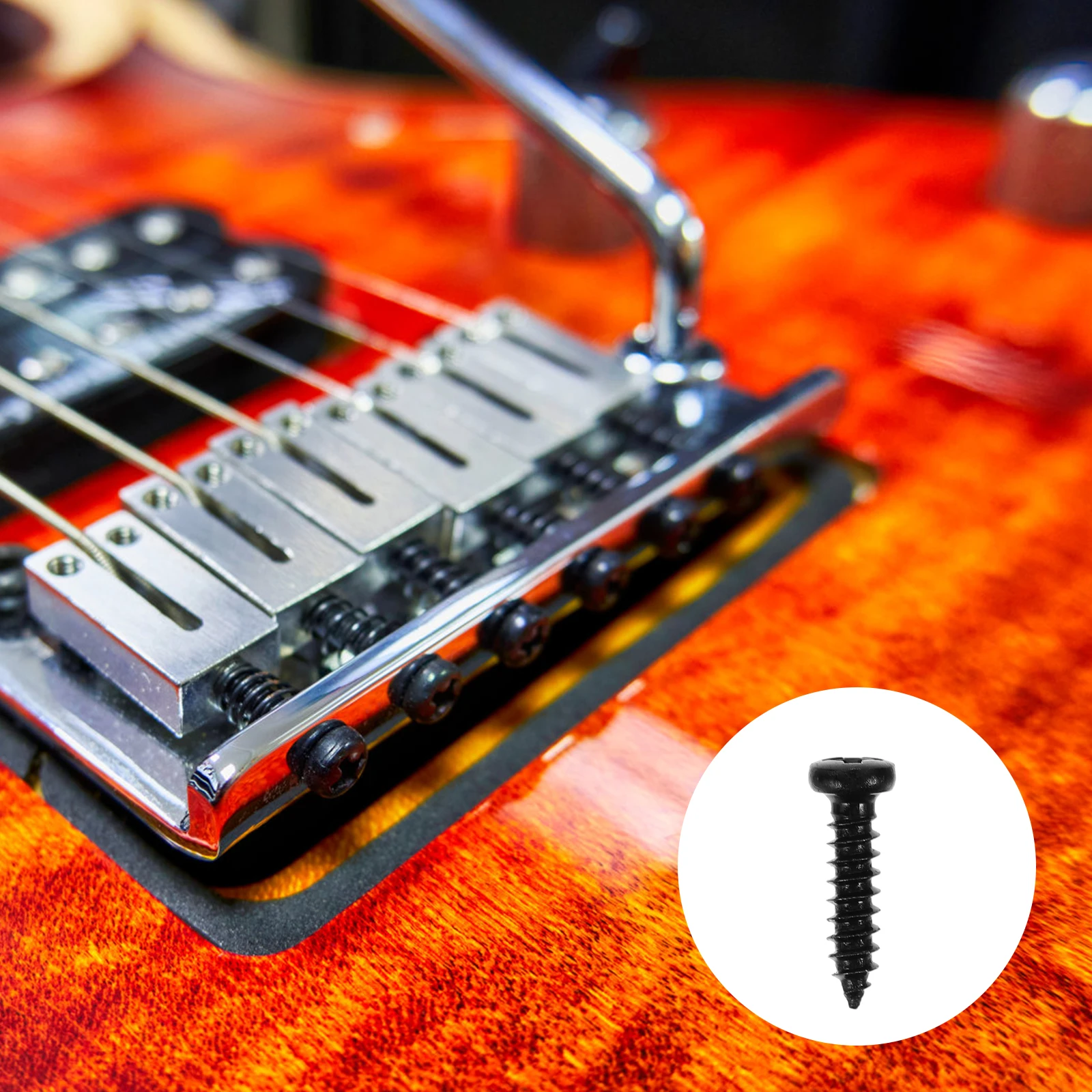 

50Pcs Guitar Screws Tuning Peg Durable Iron Material Easy Install for Electric Acoustic Bass Tuner Mounting Tuning Pegs