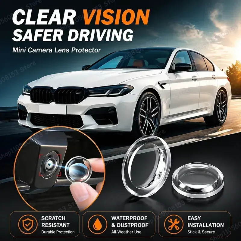 

For BMW M5 2015 2026 360 Degree Reverse Camera Lens Protector Anti Scratch PC Cover Sticker Set for Car Backup Camera