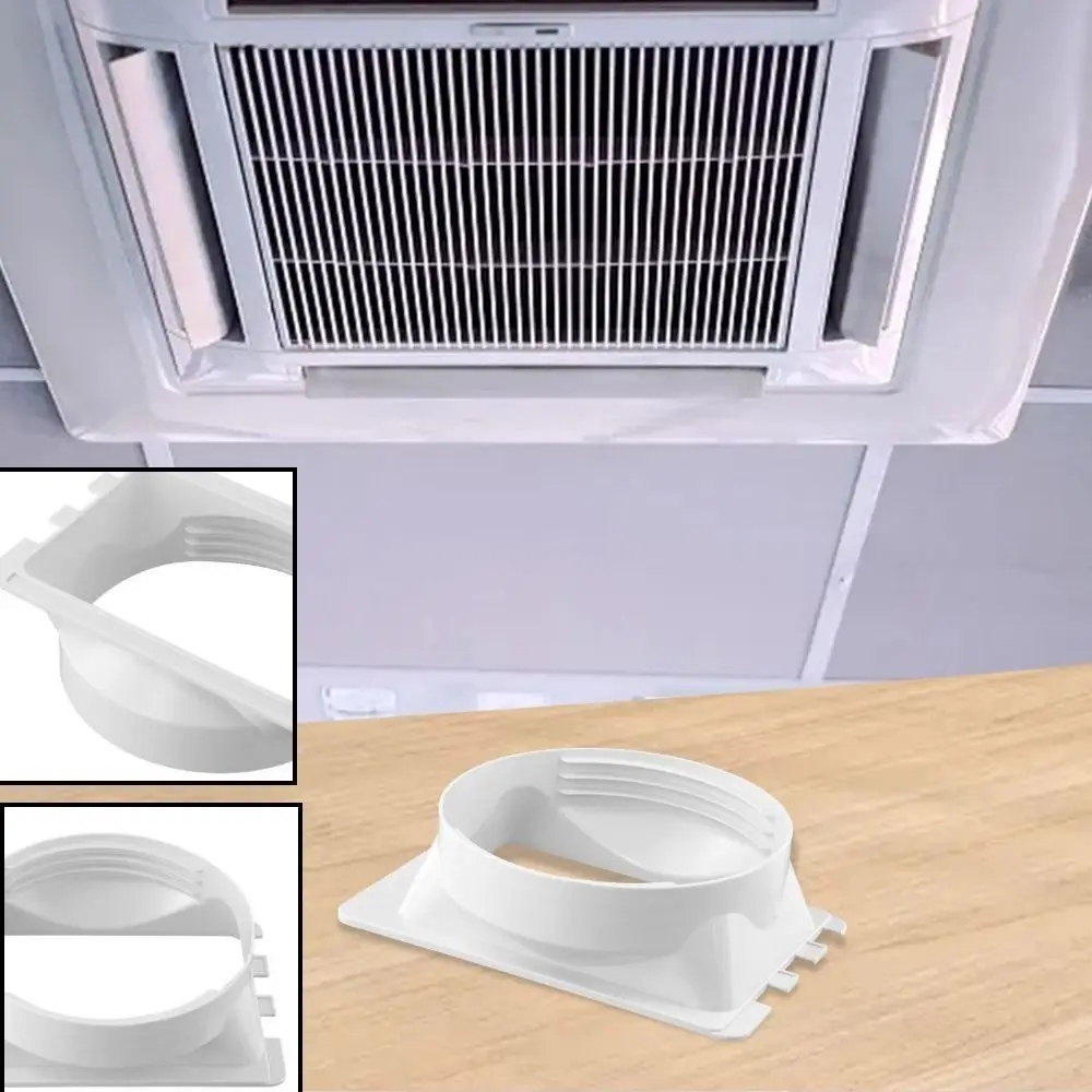 ABS Exhaust Duct Interface Efficient Ventilation Easy Installation Air Conditioner Duct Adapter Portable Secure Fit