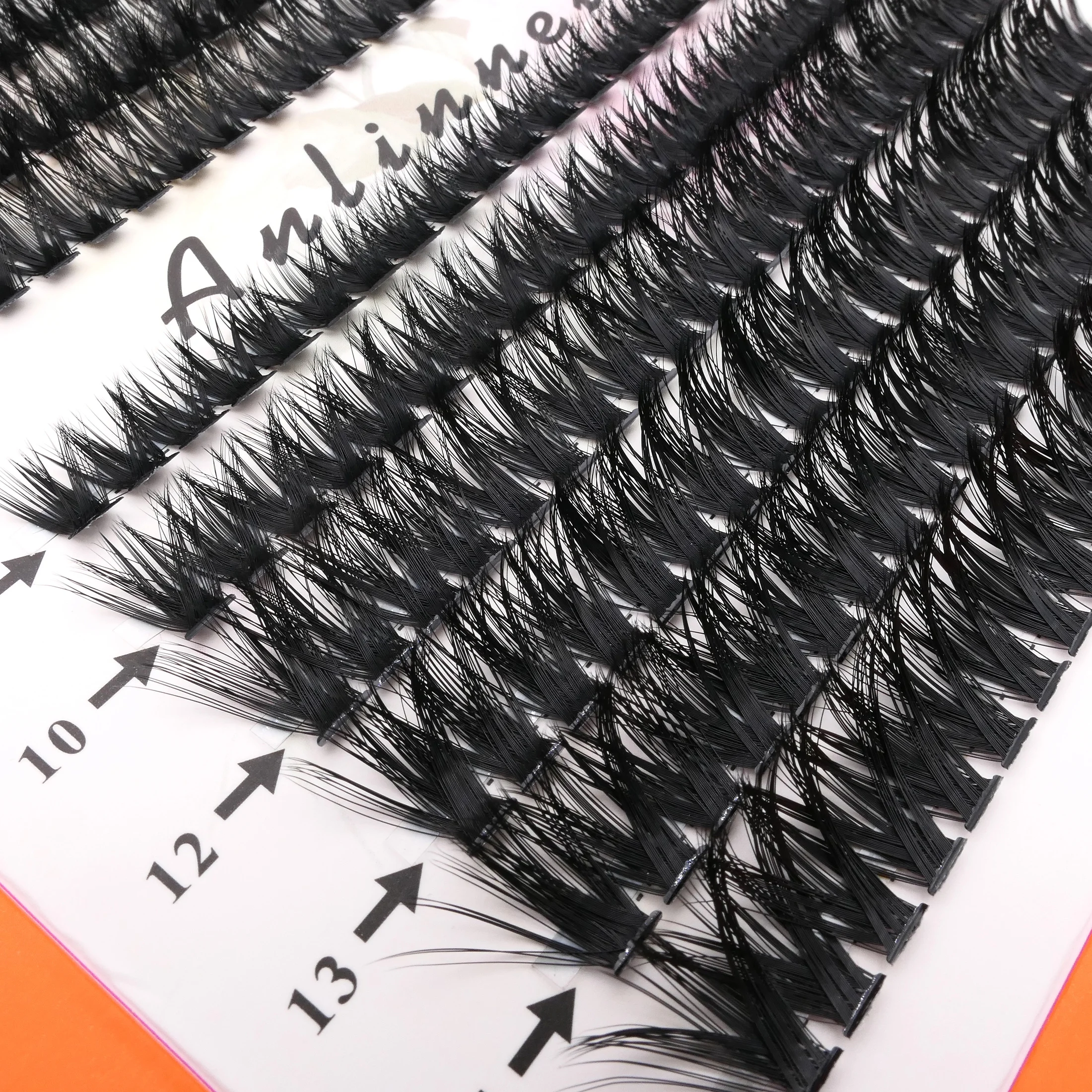 240 clusters of makeup 3D false eyelashes 8mm-15mm mixed natural thick eyelashes DIY eyelash bundle easy to graft eyelash tool