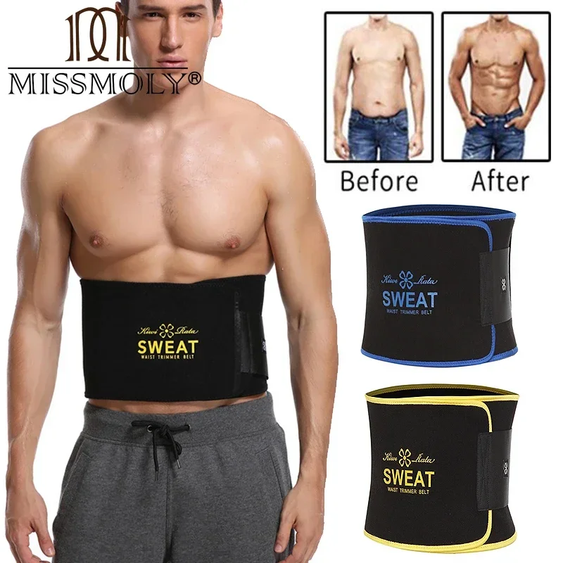 MISSMOLY Neoprene Waist Shapers Trimmer Belt Weight Loss Sweat Trainer Band Wrap Fat Tummy Control Sauna Girdle Lumbar Support