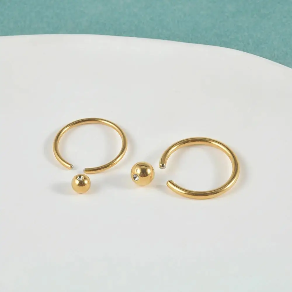 1/4Pcs Set Body Piercing Jewelry Set for Men Women Lightweight Nose Rings Horseshoe U-Shaped Daily Premium Stainless Steel