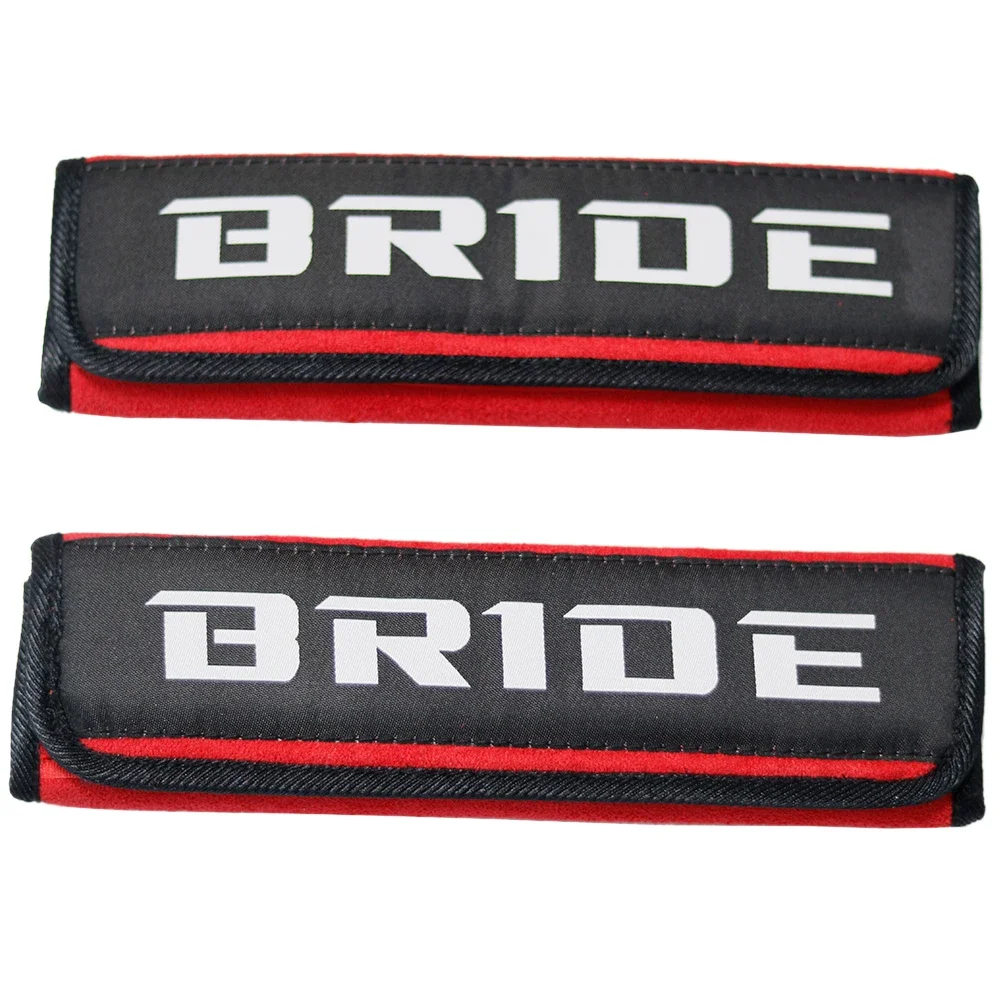 2pcs/set JDM Style  Suede Seat Belt Cover Soft Harness Pads Shoulder Pad