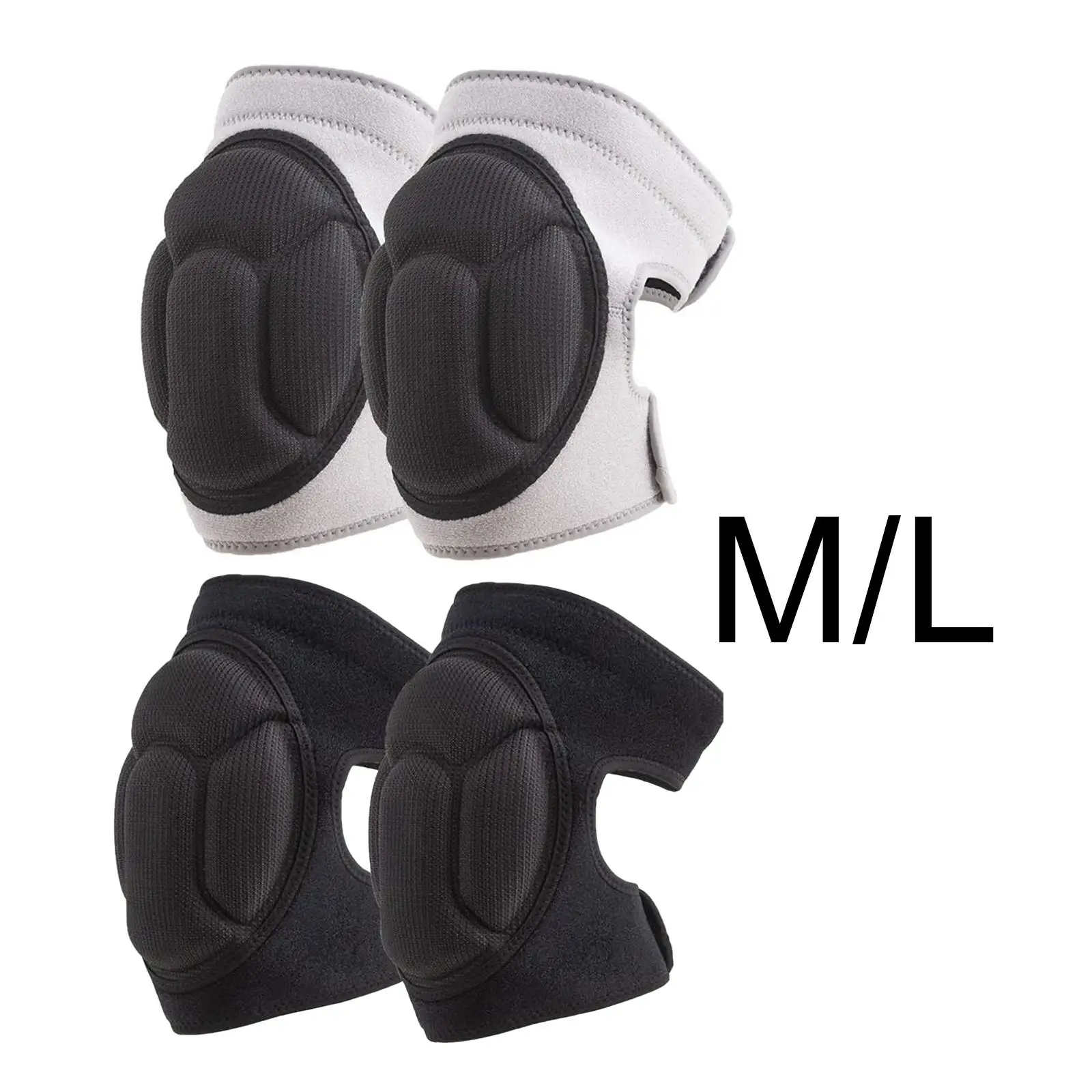 1Pair Knee Pads Skating Adjustable Non Slip Outdoor Anti Collision EVA Breathable Protective Sleeve Work Basketball Cleaning