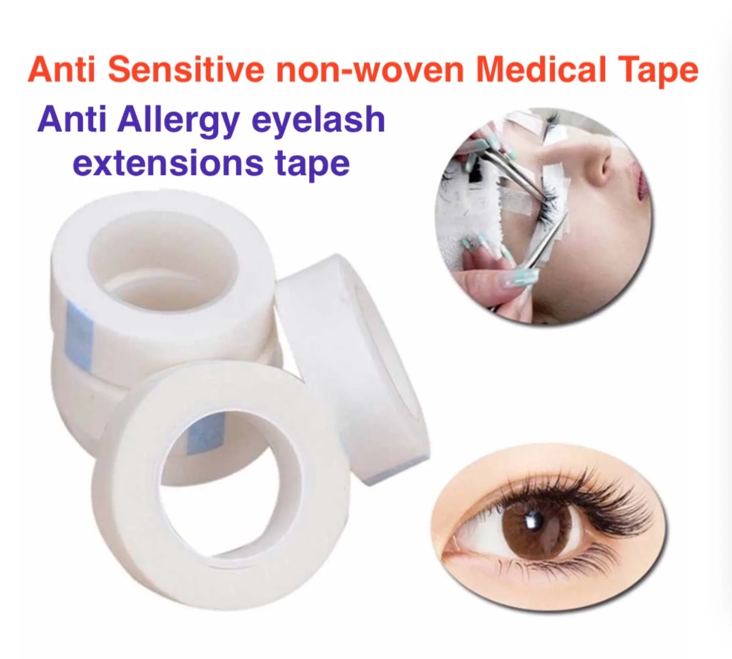 

Eyelashes Extension Profession Tape Micropore Non-Woven Lash Tape Breathable Easy To Tear Medical Tape Makeup Tools Lashes Tape
