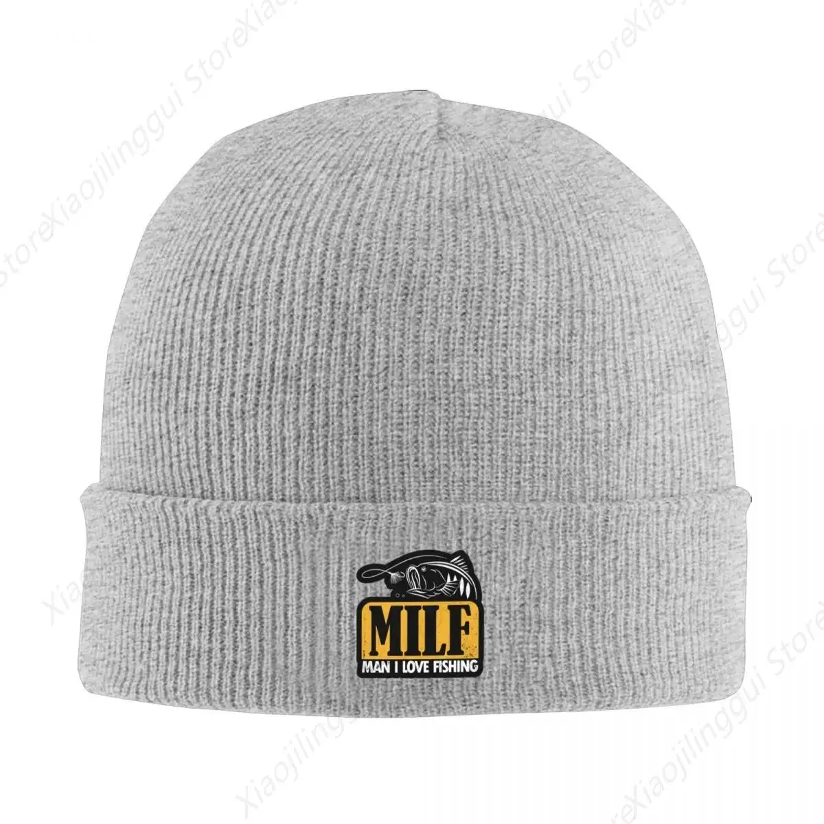 MILF Man I Love Fishing Beanie Winter Hats Knitted Cap Daily Baseball Cap