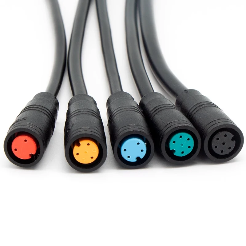 5/10/100 Sets M6/M8 Mini Ebike Display Connector Quick Plug Connecting Wires 2/3/4/5/6P Julet Sensor Connector With Cable 20CM