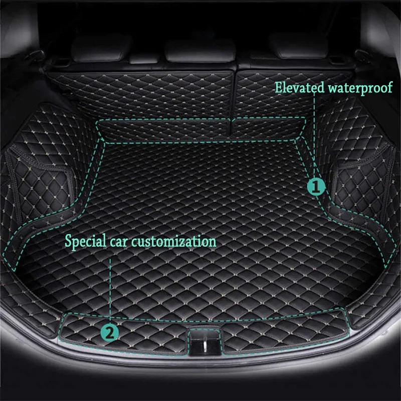 leather car trunk mat for hyundai tucson 2015 2016 2017 2018 2019 2020 suv cargo liner accessories interior boot