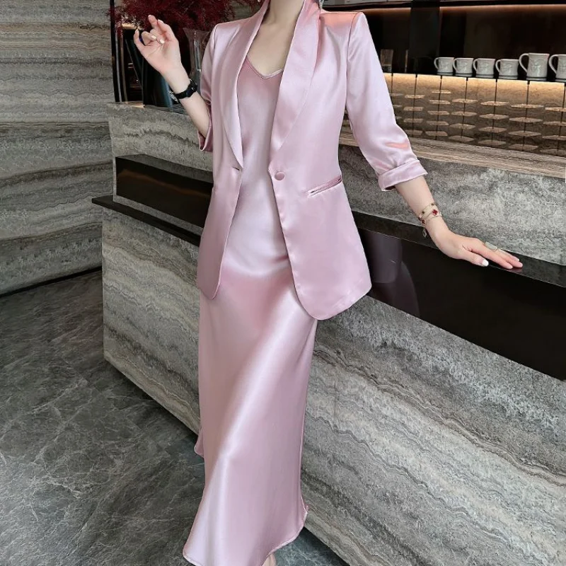 Woman Outfit Dress Mature 2 Pieces Sets for Women Office Suits Festival Vintage Y2k Streetwear Full Clothing Trend 2024 Korea