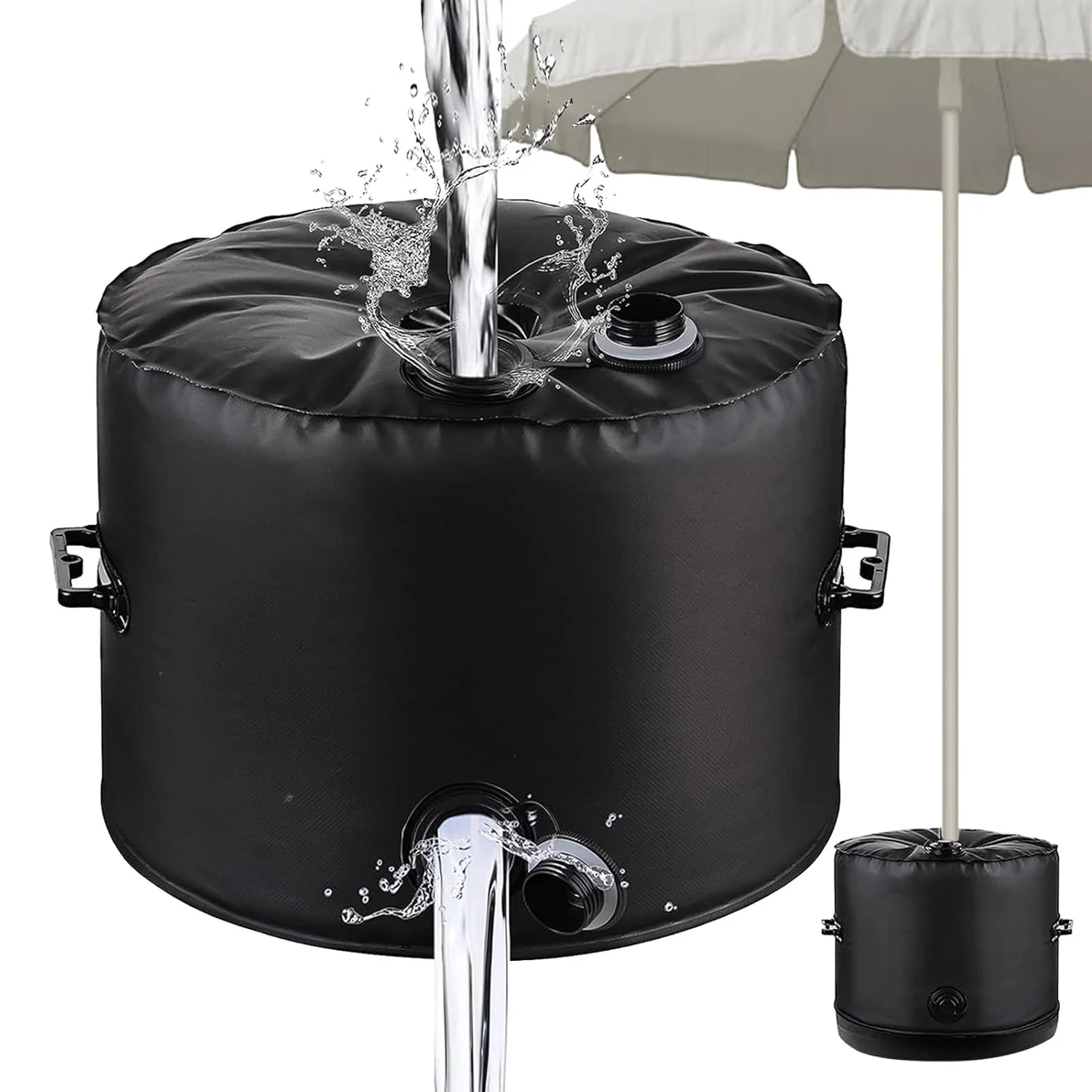 20L/40L Umbrella Base Weight Bag 1000D Sandbag with Handle Weatherproof Parasol Durable Parasol Base for Less Than 8cm Diameter