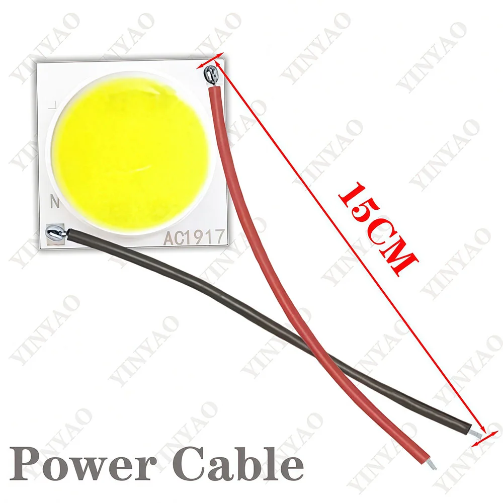 1Pcs AC220V COB LED Chip 3W 5W 7W 9W 12W 15W 20W 30W Ceramics Base Smart IC Diode For Spotlight Downlight Bulbs Light Beads