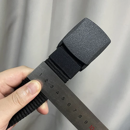 Imagen 2 del producto Cinturones de nailon con hebilla automática para hombre, correa de tela informal de lona, accesorios de calidad, correa de cintura para Jeans