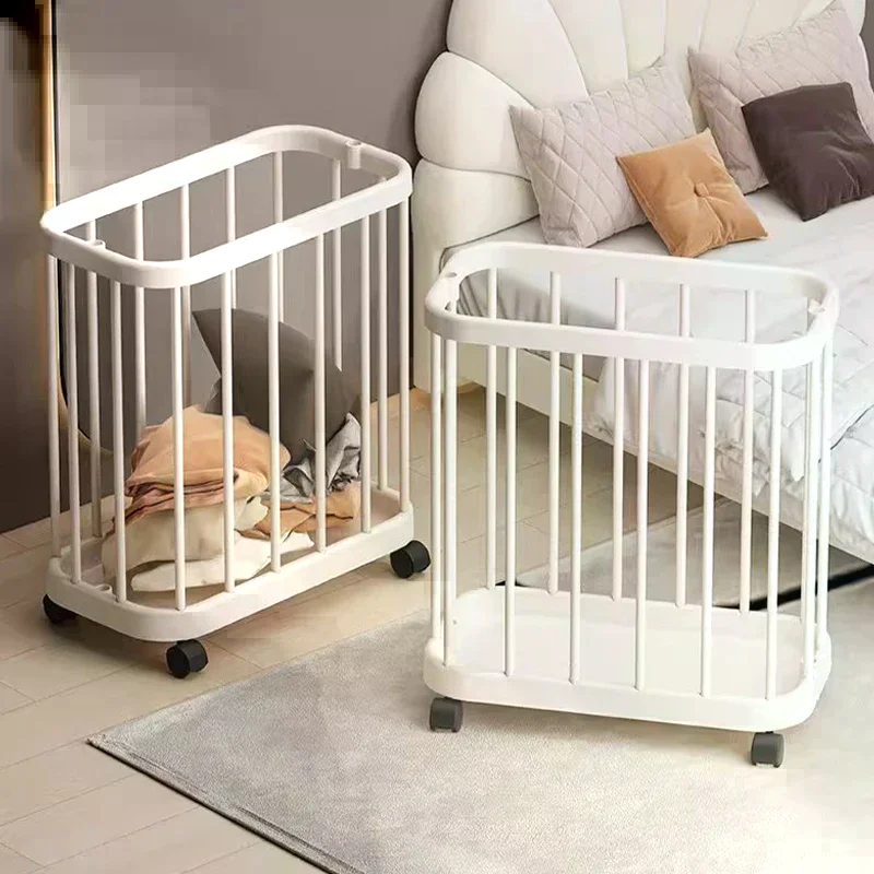 1Pcs Yoga Mat Fitness Equipment Laundry Basket Wheeled Storage Rack Plastic Storage Rack Floor-Standing