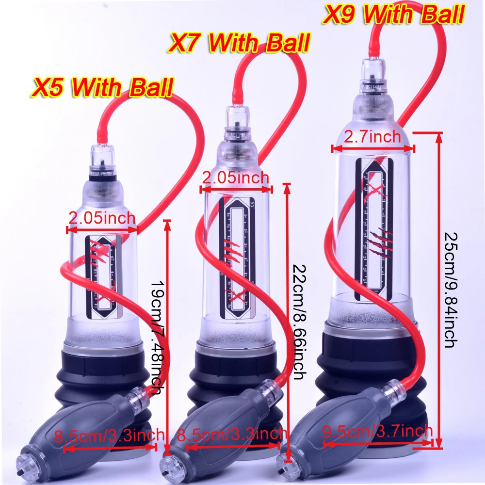 NOVA X5 X7 X9 Bomba De Pênis Bomba De Vácuo De Água Para Homens Extensor De Pênis Aumentar O Alargamento Do Pênis Pau Ampliar Hidroterapia