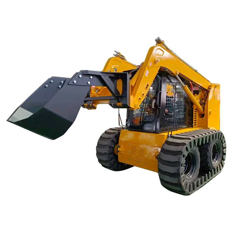 JC100G Multifunction Pilot Ranch Residential Skid Loader Plus Tree Transplanting 100HP Small Skid Steer Loader for Sale