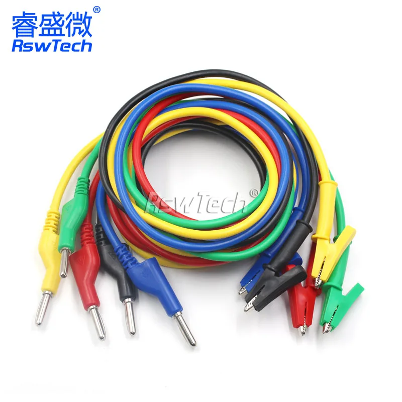 1PCS Banana Plug To Alligator Clip Power Test Line High Voltage Experimental Wire Component