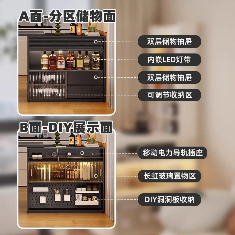 Amerikanischer Retro-Stehtisch, einziehbar, Sofaseite, multifunktionaler Trennschrank, mittelalterliche kleine Wohnung, Stehtisch, Haushalt