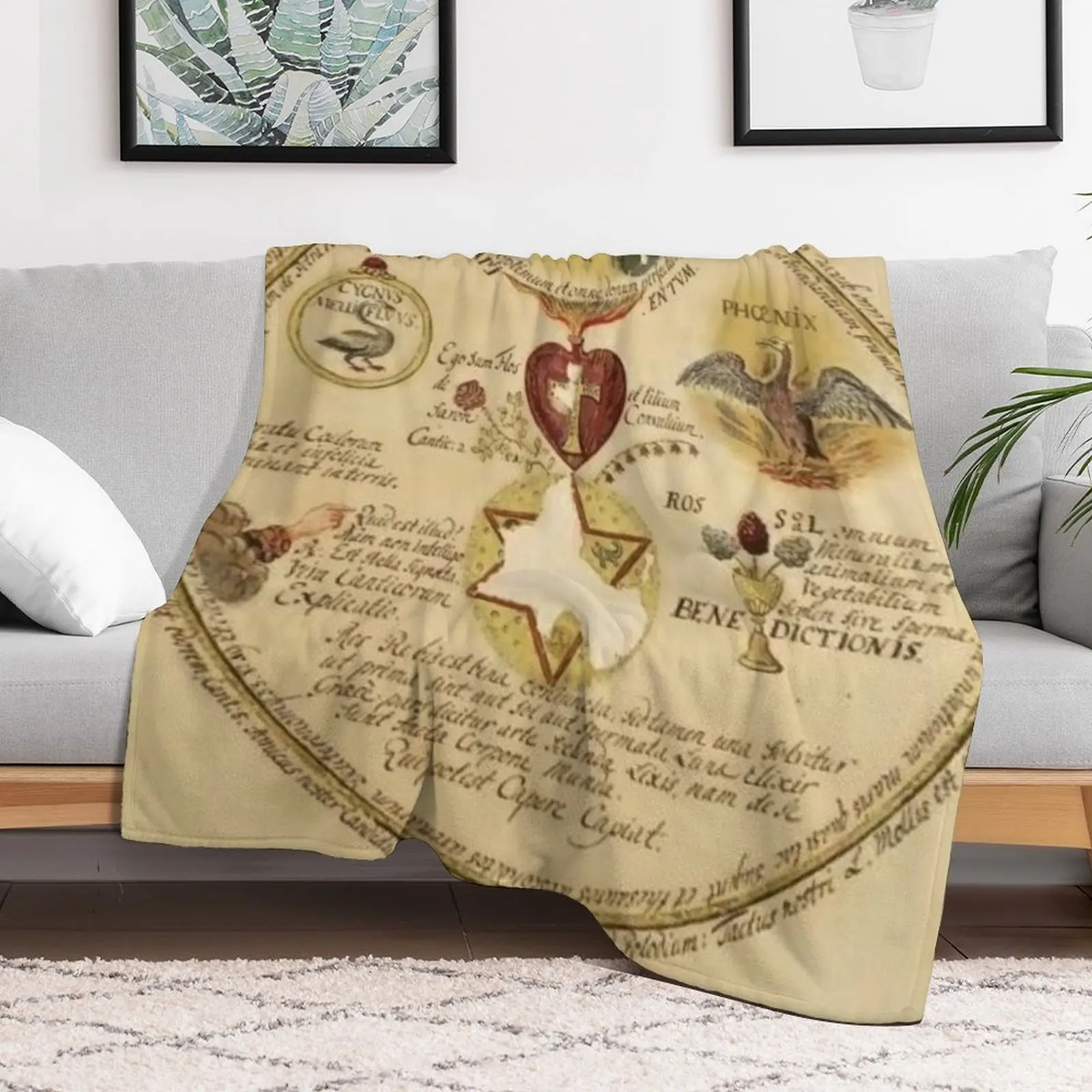 Rosicrucian Alchemy #3 Throw Blanket Bed Fashionable blankets ands Sofas For Baby Blankets