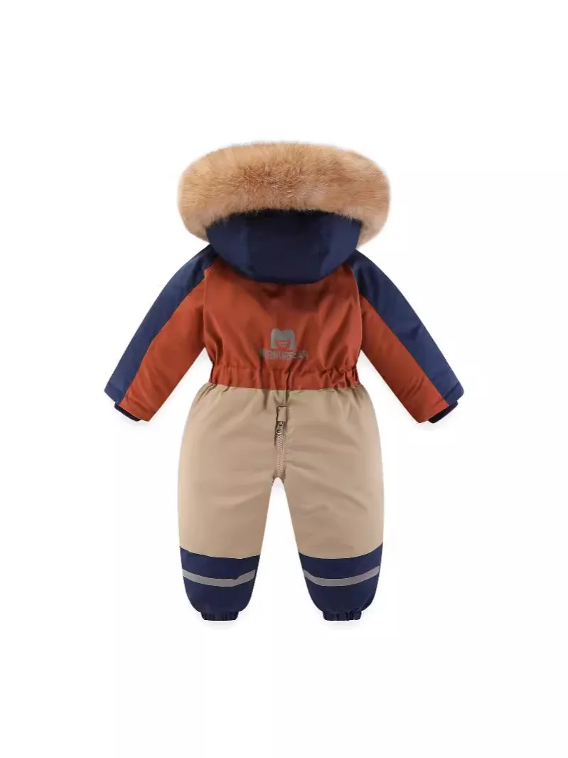 Cartoon cute outdoor clothes for boys and girls long sleeved jumpsuit climbing suit 2024 Winter New Baby Crawler Clothing