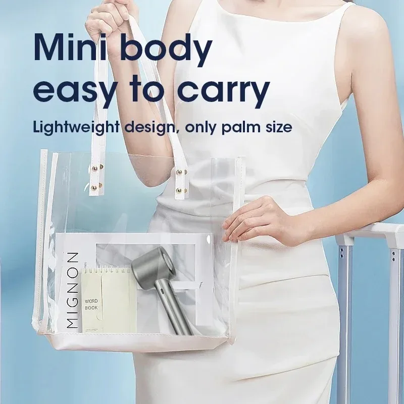 Mini Handheld Fan Mute Handheld Fan 4 Speeds Adjustment Air Calculating Fan With Power Display Portable Handheld Fan