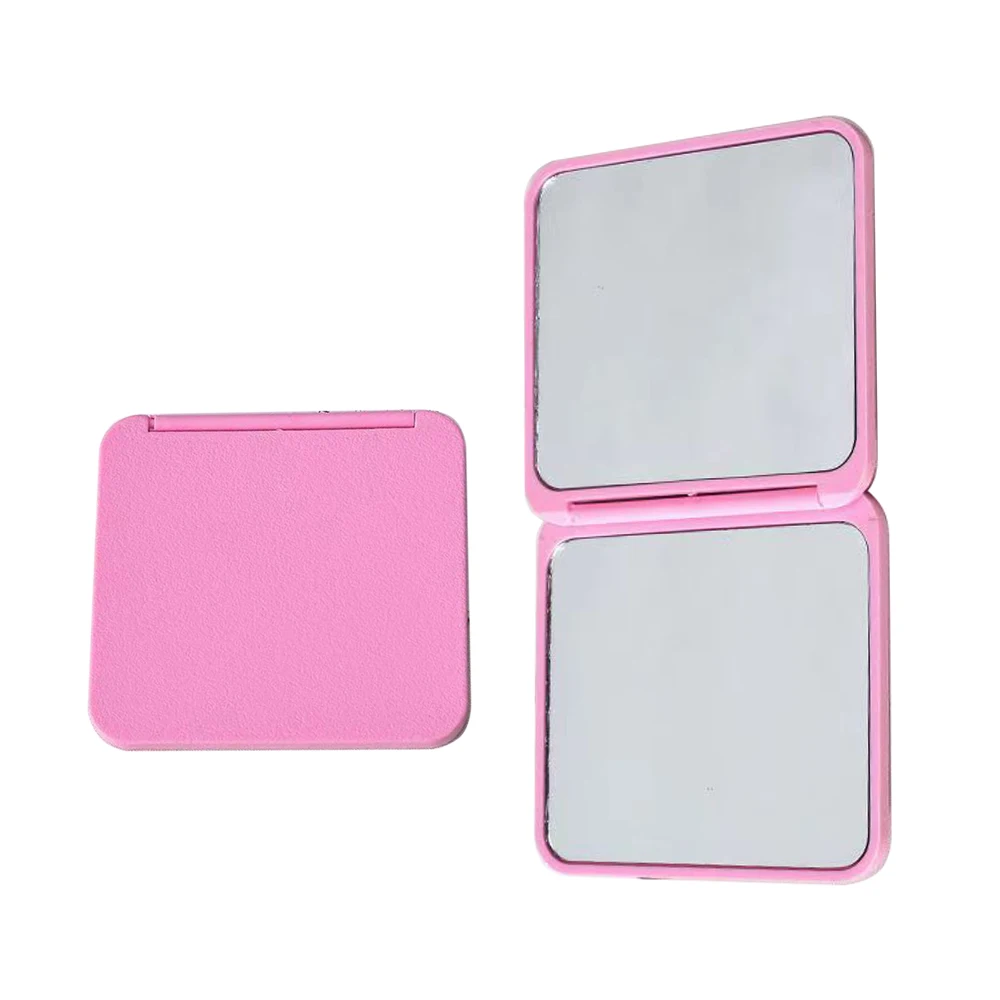 Mini compact makeup mirror Portable handheld makeup mirror Beauty makeup mirror Simple and fashionable