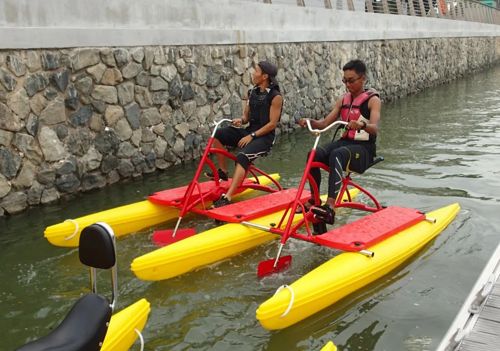 New design 2-person water bicycle one seat fiberglass water bike for sale human power water bicycle for sale