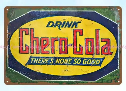 Drink chero-Cola metal tin sign plaque nostalgic home kitchen wall art