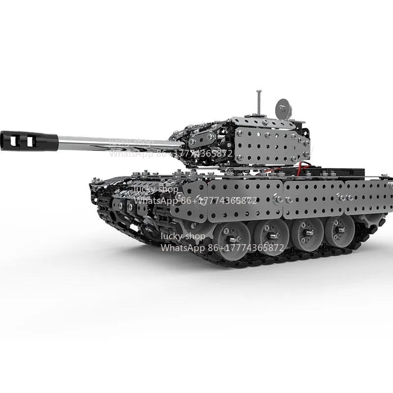 

High Difficulty Assembling Remote Control Car Metal Adult Three-dimensional Tank Boy Puzzle Brain Large