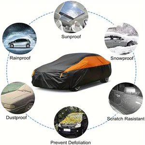 Universal waterproof caps of the car, outdoor, sun, rain, snow protection, UV self, SUV, Sedan, 190t, complete protective lids 6 Main Sales Cover Panel Veracruz - №1