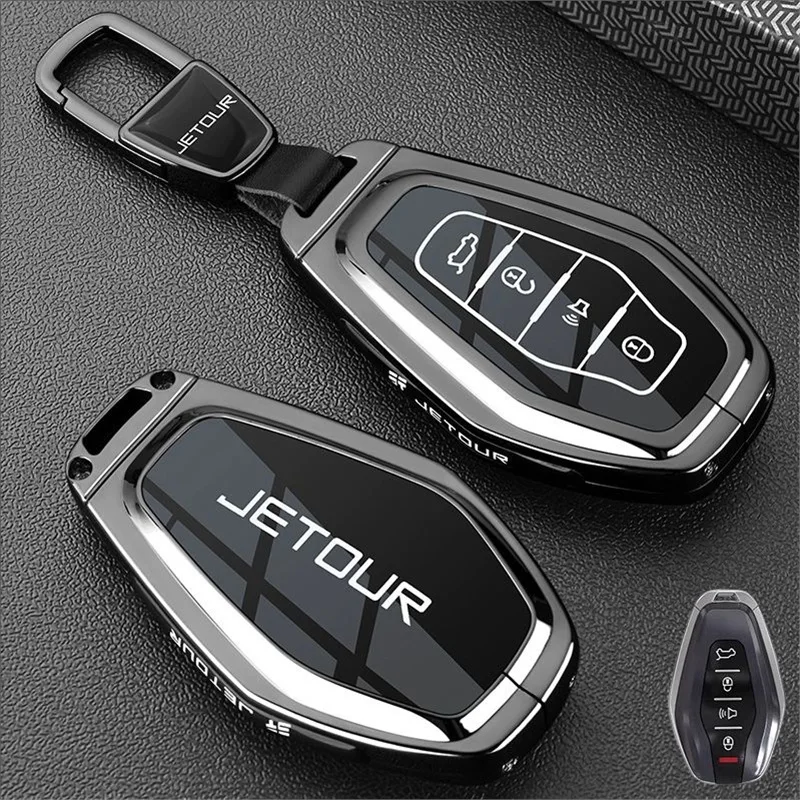 Auto Zubehör Zink-legierung TPU Schlüssel Fall Abdeckung Halter Für Chery Jetour Reise Drehen Pelz DASHING X-1 Pluskey X70 X90 X95 Smart Key – Detail 7