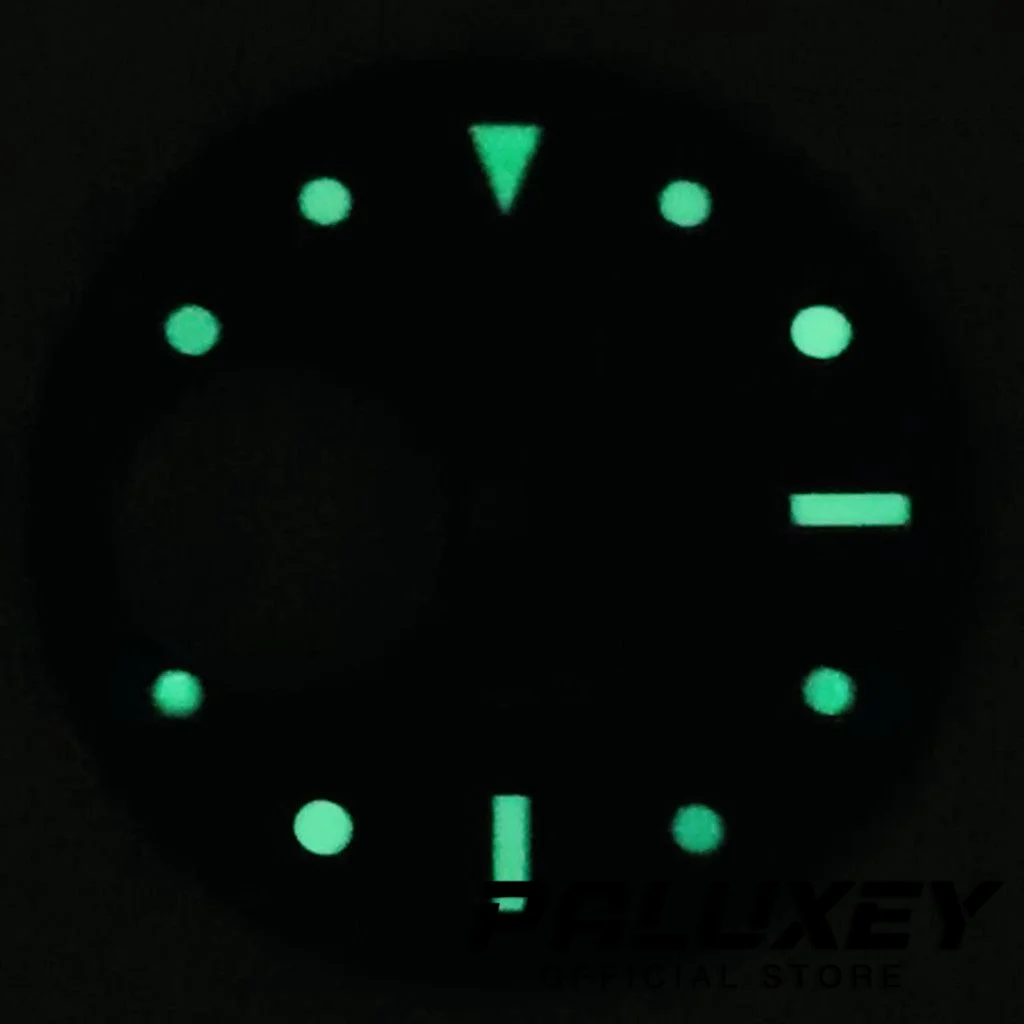 Nh38 29mm Green Grey Blue Black Watch Dial Green Luminous Watch Faces for NH38 Movement Replacement Parts