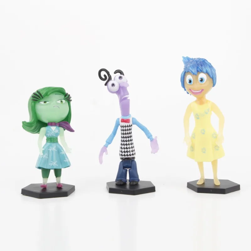 Disney Inside Out Joy Anger Disgust Fear Animation Peripheral Cartoon Cute Model Figure Creative Personalized Ornament Toy Gift