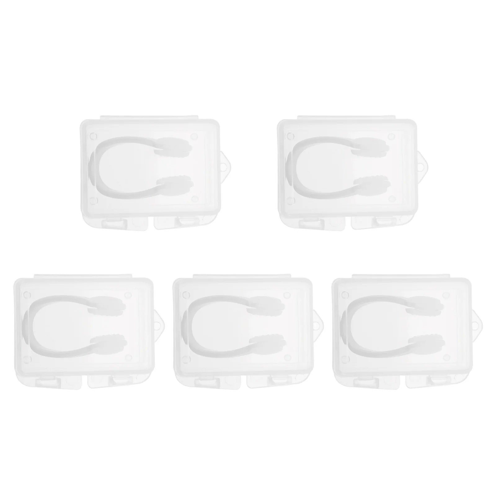 

5 Boxes Professional Anti-Choking Nose Clips Durable Swimming Plugs Comfortable Nose Clamps Swimming Accessory