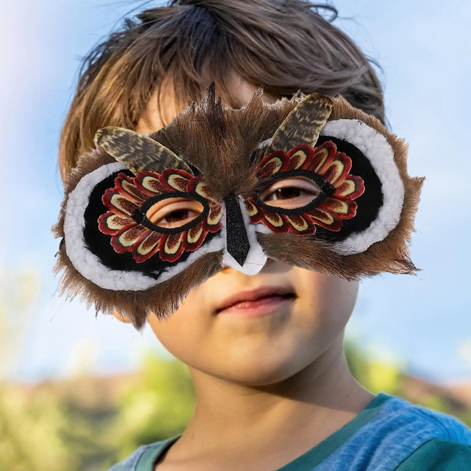 Kinder 3D Eule Masken Dekorative Gesicht Abdeckung mit Elastische Band Kopfbedeckungen Tier Maske für Mädchen Jungen Halloween Prom Party Maskerade