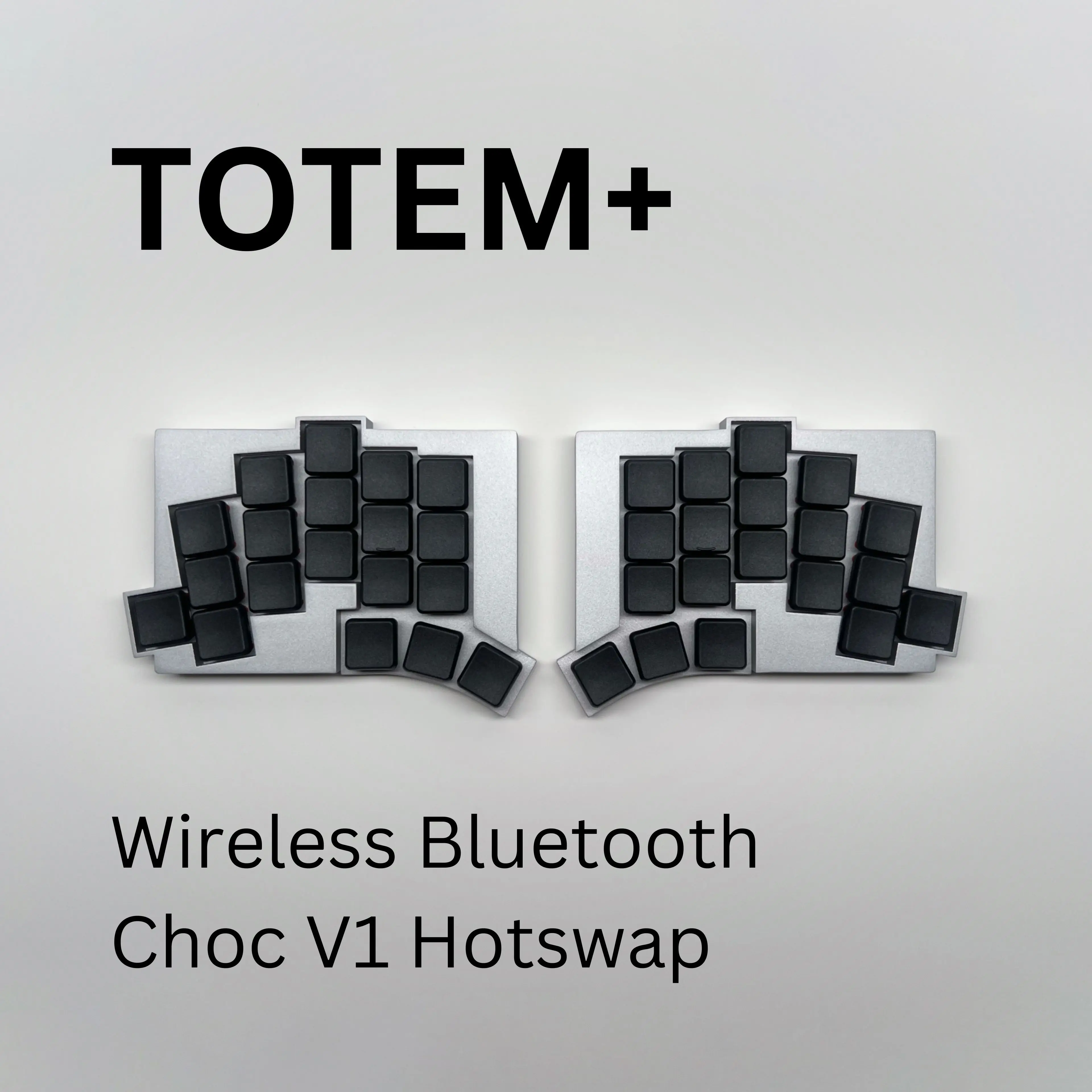 TOTEM + Беспроводная разделенная клавиатура - Bluetooth ZMK Choc V1 Низкопрофильная эргономичная механическая клавиатура Смола Тотемная клавиатура DIY Kit